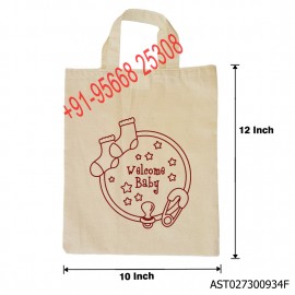 Cotton Thamboolam Bag Baby Shower Print W 10 H 12 inches