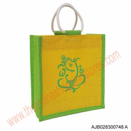 Akshay Jute Bag with Ganesha Print-748A