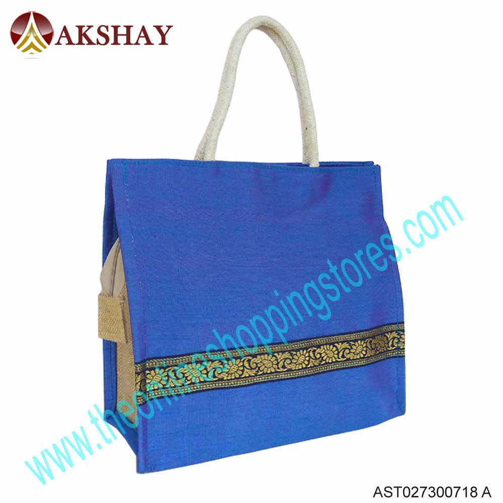 Akshay Raw Silk Jute Bag-718VC