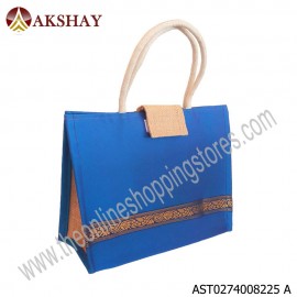 Akshay Raw Silk Jute Bag with flap-825VC