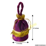 Raw Silk Potli - 544VC
